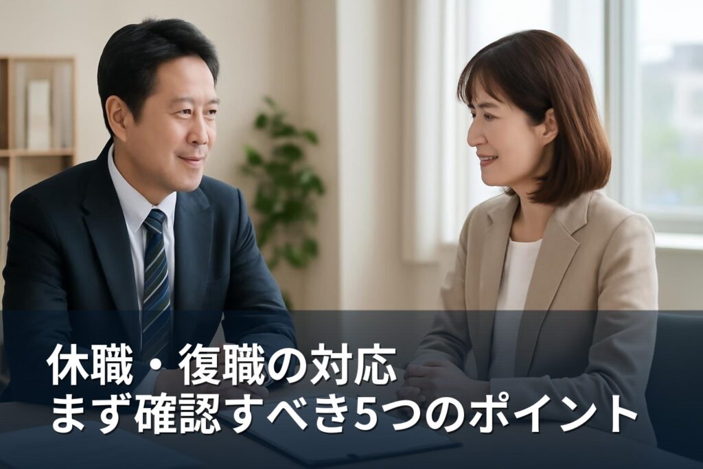 休職・復職対応でまず確認する5つのポイント（甲府・山梨向け）