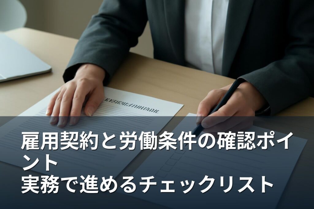 雇用契約と労働条件の確認ポイントと実務の進め方