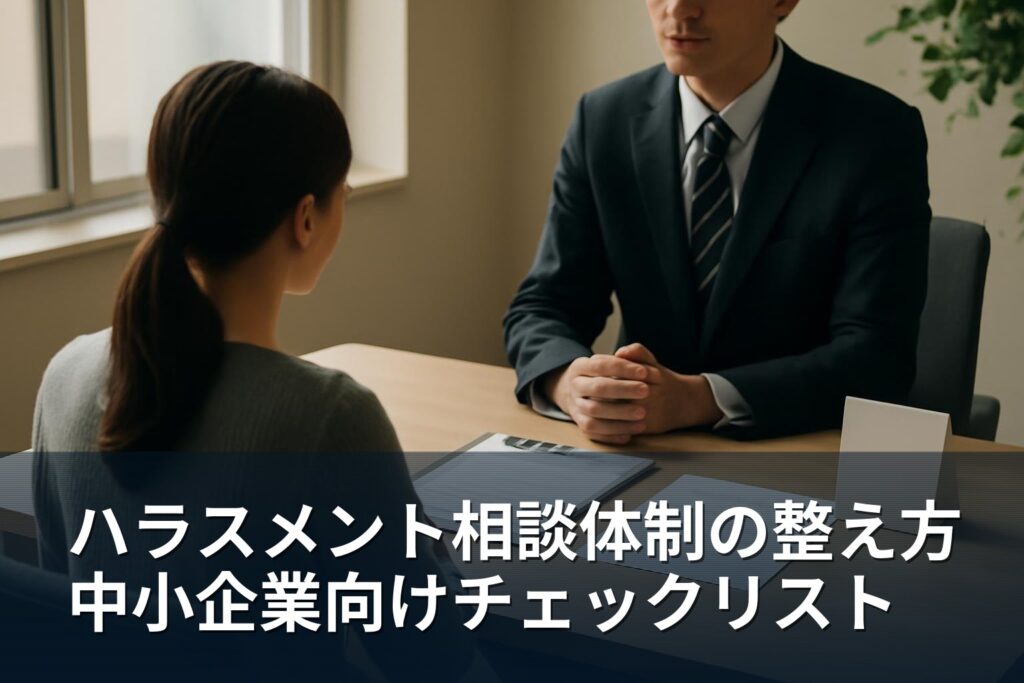 ハラスメント相談体制の整え方と社内チェックリスト（中小企業向け）