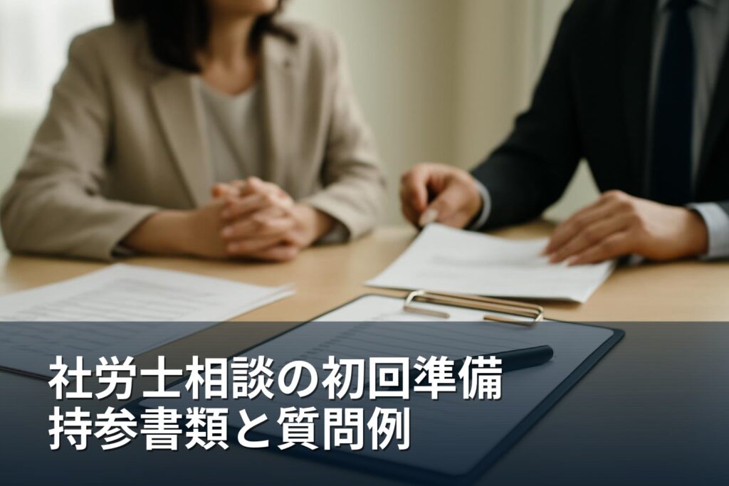 社労士への初回相談で準備すべきことと持参書類・質問例