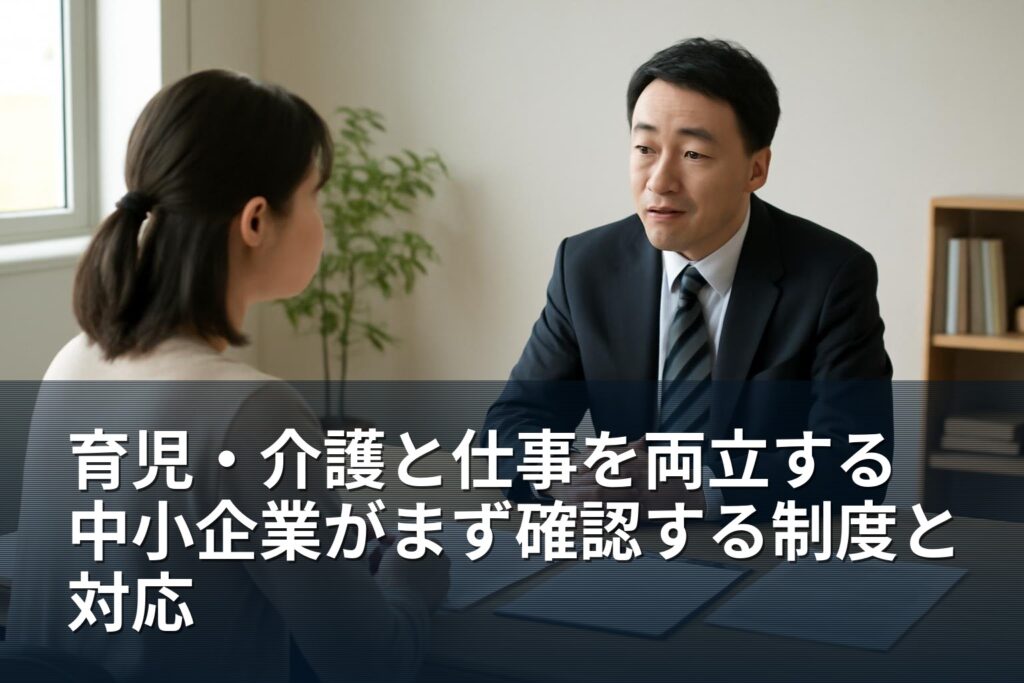 育児・介護と仕事の両立：中小企業がまず確認する制度と現場チェック