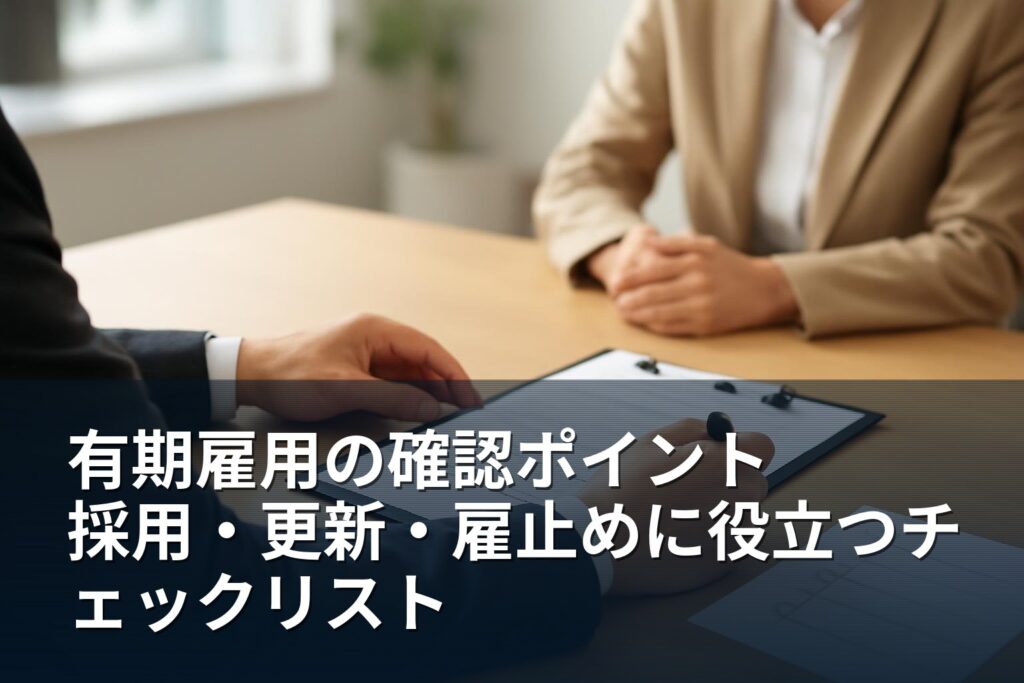 有期雇用の採用・契約更新で確認する6つのポイントと準備書類一覧