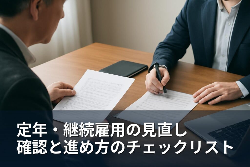 定年・継続雇用制度を見直す手順と具体的チェックリスト
