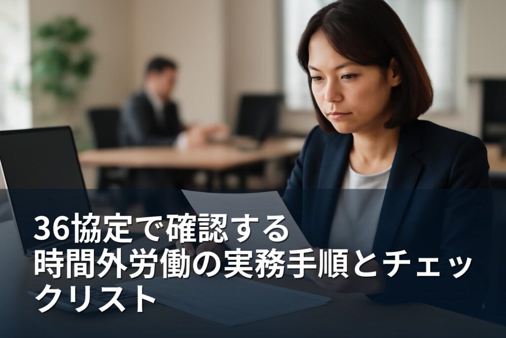 36協定で確認する時間外労働の実務手順とチェックリスト