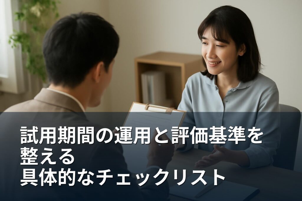 試用期間の運用と評価基準の作り方｜甲府の中小企業向け具体チェックリスト