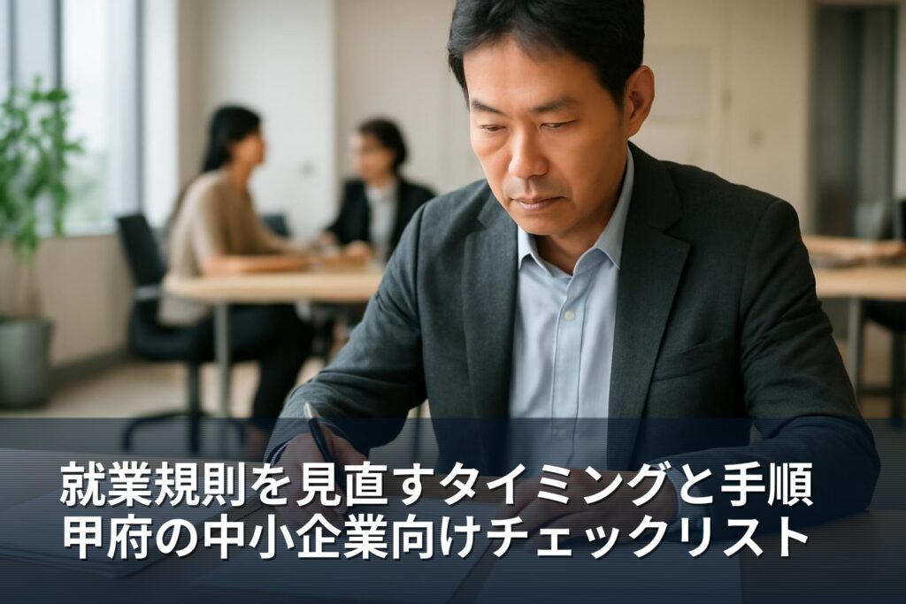 就業規則を見直すタイミングと手順：中小企業チェックリスト