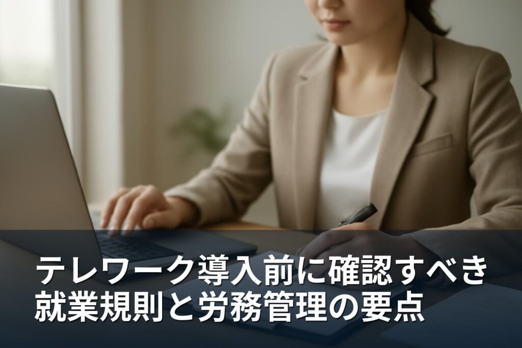テレワーク導入でまず確認する就業規則と労務管理のポイント
