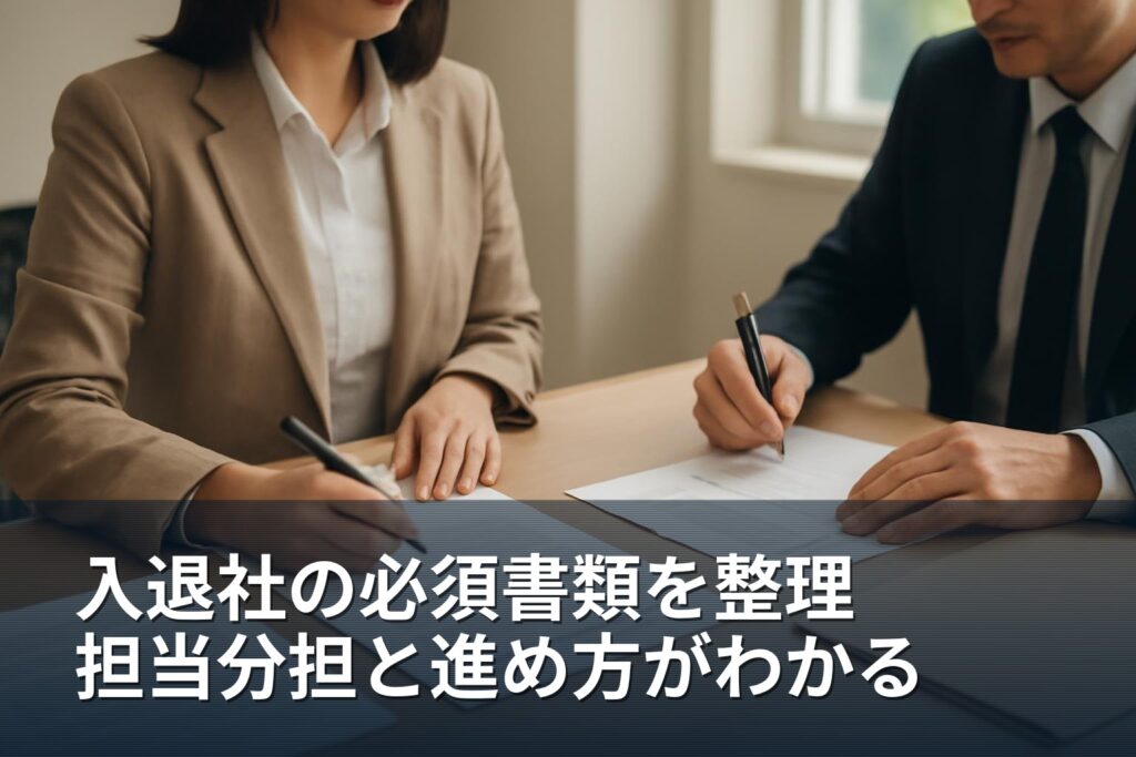 入社・退職手続きでまず確認する書類と実務手順（チェックリスト付き）